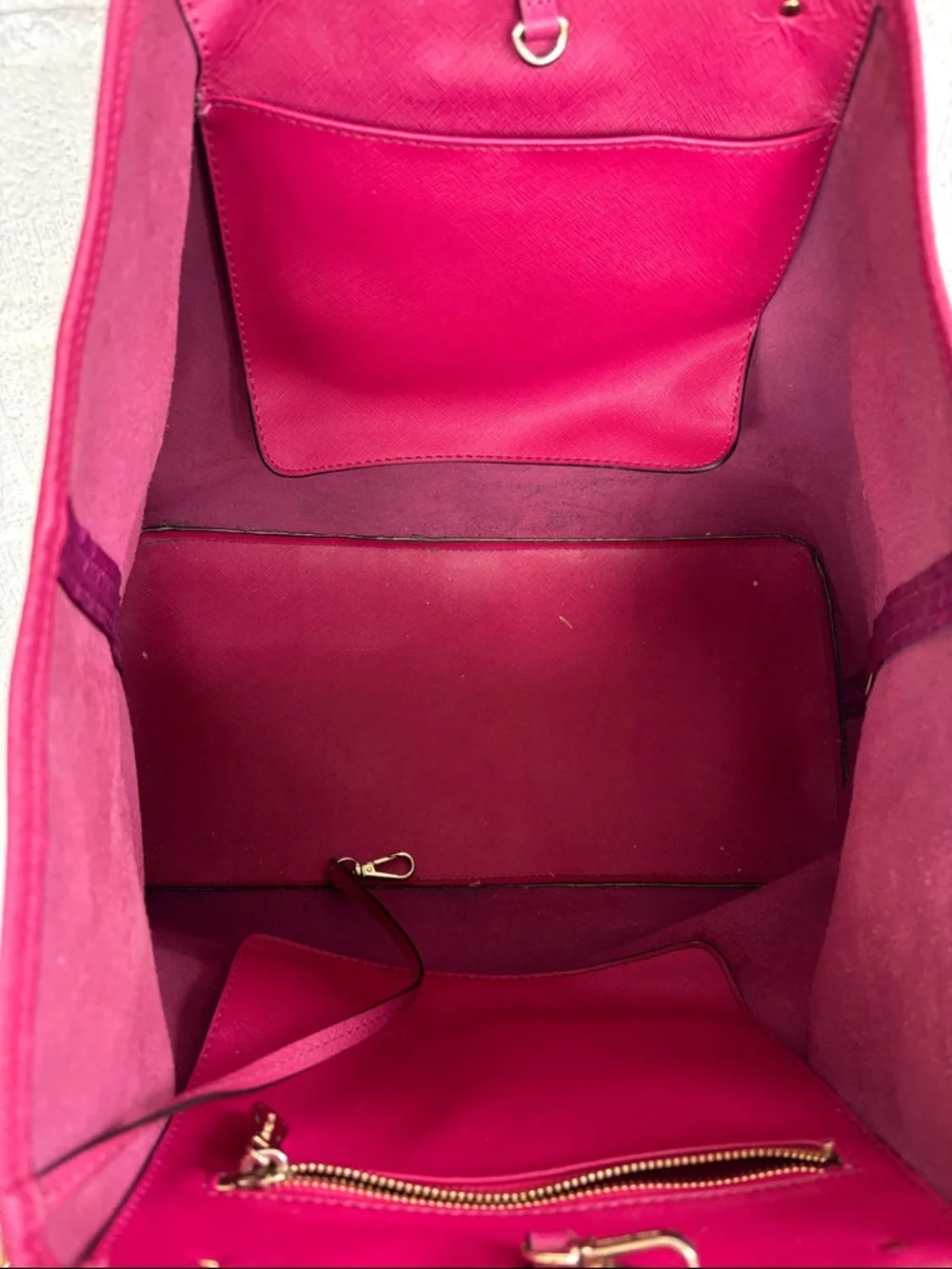 MICHAEL Michael Kors Leather Berry Saffiano Large Tote
